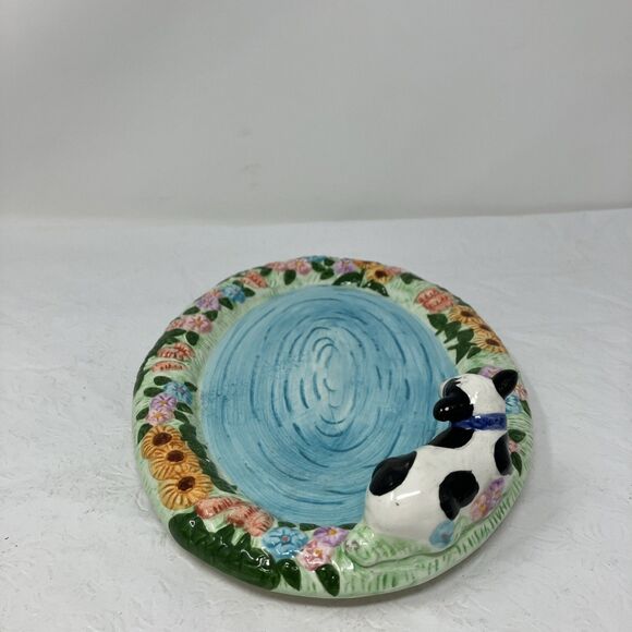 Mercuries Country Farm Childs Tea Set Tray Hand Painted Cow By Lake Replacement - Picture 8 of 10